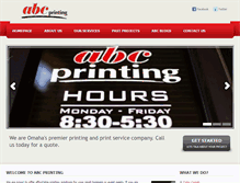 Tablet Screenshot of abcprintingomaha.com